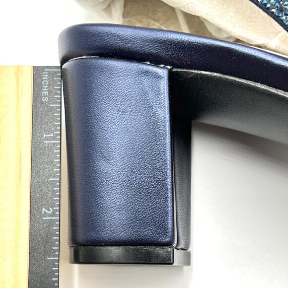 8.5W 8.5 WIDE WIDTH Naturalizer Vanessa 2 Jeweled Block Heels Sandals Shoes - Picture 11 of 12